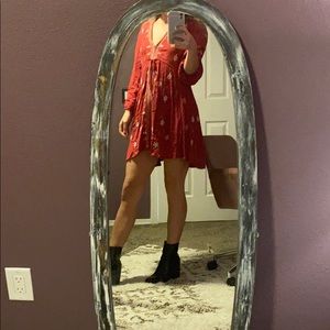 Free People XS red embroidered dress